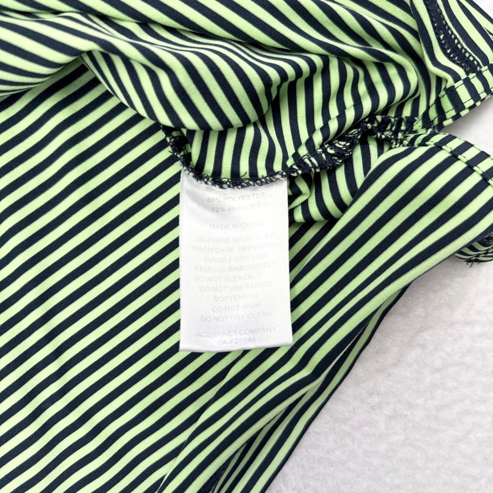 Greenwich Country Club Golf Polo Shirt Mens Size XL Green Blue Striped FootJoy - Picture 6 of 9